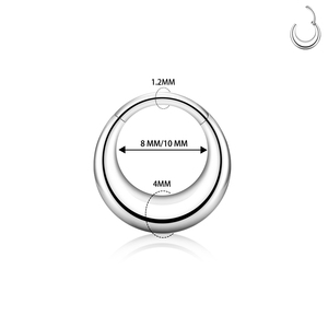 G23 <span class=keywords><strong>titanio</strong></span> 16G segmento Clicker nariz <span class=keywords><strong>Piercing</strong></span> anillo <span class=keywords><strong>anodizado</strong></span> Color pendientes 8mm 10mm cuerpo Pierc oreja anillos joyería - Product Image 2