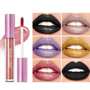 Gloss à lèvres liquide mat vegan hydratant et waterproof, effet stéréoscopique, longue tenue, couleur intense, fini nacré brillant, personnalisable en usine - Product Image 2