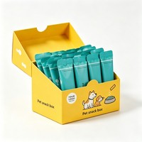 Boîte d'expédition personnalisée avec logo pour animaux de compagnie, finition mate et gaufrage, recyclable, pour friandises pour chats, emballage de vente au détail – Offre Spéciale