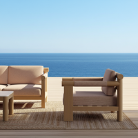 Modernes Luxus-Aluminium-Outdoor-Sofa-Set 4-teilig Komfortabel Wetterbeständig für Hotel Wohnzimmer & Innenhof-Nutzung