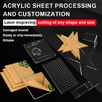 Hot Sale 100% Virgin PMMA Acrylic Sheet Custom Printed Clear Shatterproof Plexiglass 2mm 3mm 4mm Cast Acrylic Plastic Crafts