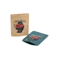 Sacs Mylar Ziplock personnalisés imprimés anti-odeur pour bonbons et herbes, 3,5g, pour emballage de gommes comestibles, biscuits et doypacks Mylar
