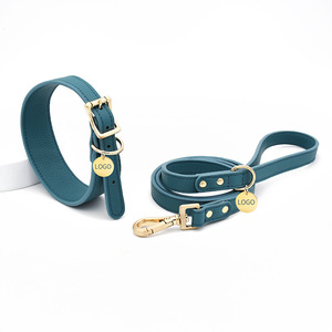 Luxuriöses Maßgefertigtes Hundehalsband mit Schnellverschluss aus PU & Leder Materialien Personalisierte Namensschilder Metall-Logo-Etikett - Product Image 1