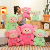 Boneka Hewan Lucu Desain Baru, Bahan Katun Ramah Kulit, Boneka Babi Berkerudung, Grosir Pabrik, Penjualan Panas