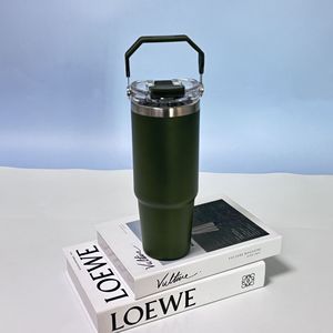 Vaso de acero inoxidable aislado de 30oz, 304 pajita de acero, conveniencia transfronteriza, taza gigante para bebidas frías, para regalos de negocios - Product Image 5