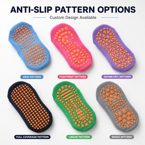 OEM <b>Custom</b> Logo Trampoline <b>Grip</b> <b>Socks</b>, Lightweight Anti-Slip Jump <b>Socks</b> for Indoor Playground & Trampoline Park - Product Image 4