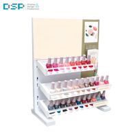Présentoir acrylique de grande capacité de haute qualité à trois couches d'usine vietnamienne DSP écologique pour le maquillage de vernis à ongles