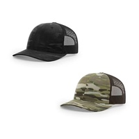 Nouvelle casquette de camionneur camouflage tendance, casquette de baseball en maille vert feuillage, casquette de soleil d'extérieur style Richardson 862 à visière incurvée