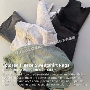 Paños de algodón industrial para control de derrames, para limpieza, trapos de forro polar, limpiadores de sudaderas, residuos de algodón para limpieza - Product Image 2