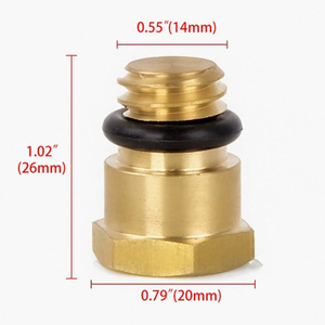 Tapón de Drenaje Separador de Agua y Combustible de Latón, Machinado por CNC, Hexagonal, con Sello de Junta Tórica, Compatible con Motor Diésel Ford 6.0L 2003-2007 - Product Image 2