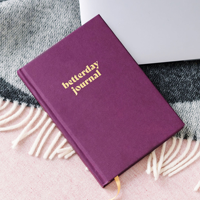 Carnet de Gratitude Quotidienne A5 en Lin à Couverture Rigide Personnalisable – Livre de Bien-être et de Soins Personnels avec Affirmations et Proufs de Pleine Conscience – Non Daté