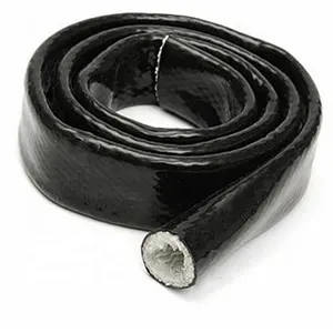 China thermal insulation black Silicone Rubber Cable Sleeve Fire Proof Sleeve