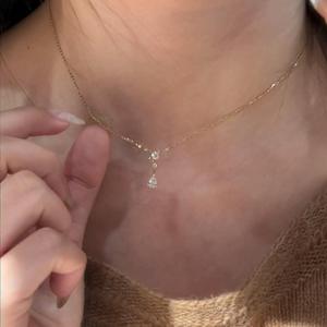 Collier en argent S925 de style coréen rétro, trèfle porte-bonheur, pierre verte de grand-mère, fleur de trèfle, petit bijou de mode pour le corps - Product Image 3