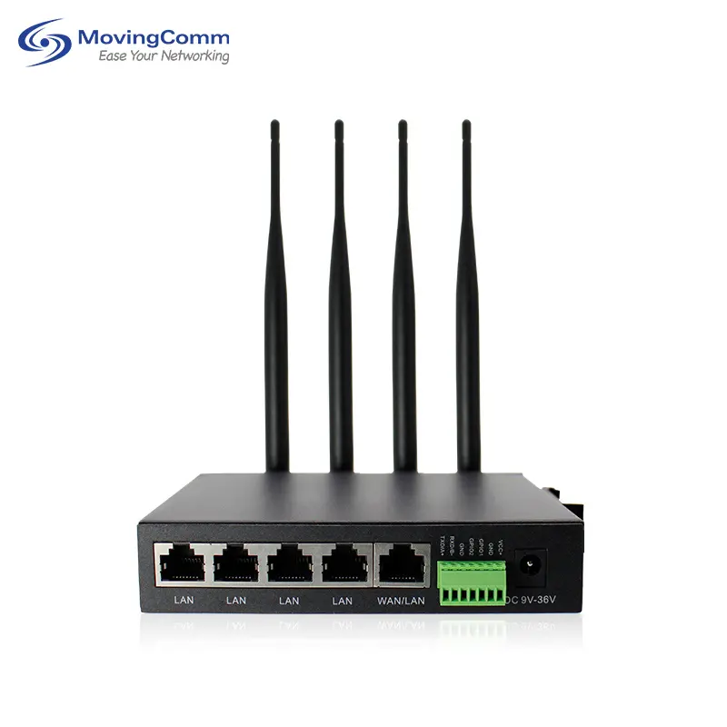 เราเตอร์อุตสาหกรรม3G 4G 300 232 Mbps,เราเตอร์เชื่อมต่อผ่าน Wi-Fi Ethernet 5พอร์ตแลน Iot 485 Openwrt Vpn Industrial M2M Lte เราเตอร์ Wi-Fi Cat4