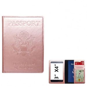 Newest Design Make Your Own Logo Pu Leather Pink Passport Holder and Pink Luggage Tag <b>Gift</b> <b>Set</b> - Product Image 1