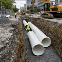Tuyau en PVC DIN 8062 de haute qualité pour l'évacuation des eaux usées industrielles et les stations d'épuration, certifié ISO