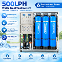 Système de filtration d'eau commercial 500 LPH – Équipement de prétraitement avec filtration au sable, au charbon et à la résine pour la production d'eau pure