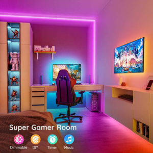 Bande LED 5050 RGB 5M 10M 20M 30M avec connecteurs, 1 rouleau de 60 LED 12V numériques adressables infrarouges 3014 pour chambre - Product Image 4