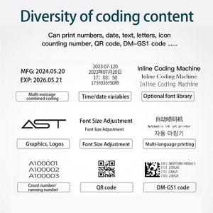 Impresora TIJ Máquina de impresión digital continua Impresora térmica de inyección de tinta Codificadores de fecha Compatible con impresora de datos variables para trabajo en línea - Product Image 4
