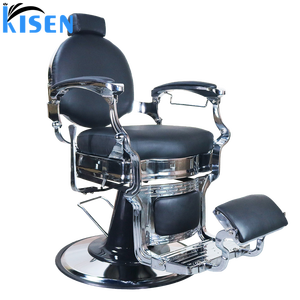 Kisen Luxury PU Leather Heavy-Duty Folding Barber Chair Professional Hydraulic Pump <b>Adjustable</b> <b>Footrest</b> Eco-Friendly Living Room - Product Image 6