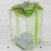 Boîte cadeau cubique en PVC écologique expédition rapide récipient en plastique polyvalent pour gâteau crème pour les yeux poudre libre matériaux recyclés