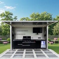 Cuisine d'extérieur avec pergola BBQ Armoire de cuisine extérieure avec volet roulant Barbecue d'extérieur Armoire de cuisine personnalisée