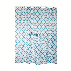Rideau de douche en tissu polyester Hanko 180x200 cm bleu - Product Image 2
