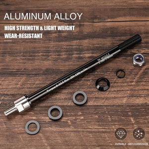 GEWAGE Axe traversant en alliage d'aluminium noir pour accessoires de vélo de remorque, 3 tailles, outil de cyclisme pour vélos de route et VTT - Product Image 6