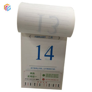 Supporto in cartone spesso stampa personalizzata mensile giornaliero <span class=keywords><strong>365</strong></span> giorni strappare Mini calendario da tavolo da tavolo - Product Image 4