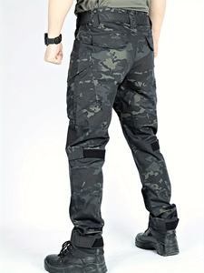 Pantalon de survêtement tactique pour homme, design multi-poches, tissu imperméable et respirant en coton et élasthanne, décontracté, course à pied, entraînement, randonnée - Product Image 5