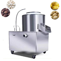 Commerciële Automatische Aardappelwasmachine Aardappelschilmachine Aardappelschiller Chips Snijmachine
