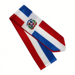 ผ้าพันคอสำเร็จการศึกษาสำหรับผู้ใหญ่ ผลิตจากโพลีเอสเตอร์ซาติน 100% สำหรับการศึกษาต่อต่างประเทศของสาธารณรัฐโดมินิกัน - Product Image 2