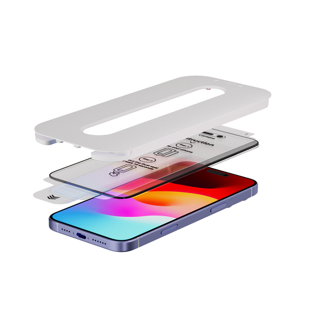 2.5D 9H Dust-Free Tempered Glass Screen Protector for iPhone X XS XR 11 Pro Max Easy Installation Tray Applicator Mobile Phone