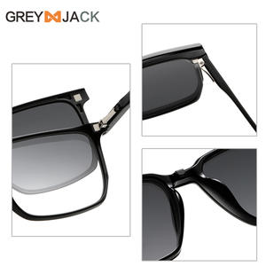 Lunettes de soleil magnétiques Greyjack 3 en 1 pour hommes, monture TR90 avec verres TAC, protection UV400, interchangeables pour la pêche et la conduite - Product Image 2