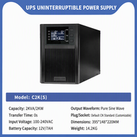 Çevrimiçi UPS Kesintisiz Güç Kaynağı 1~3kVA, Saf Sinüs Dalgası, Bilgisayar Sunucusu İçin, Yedek Güç, Voltaj Regülatörü ve Uzun Ömürlü