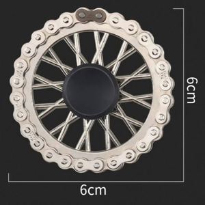 Nuevo Giroscopio de Dedo con Piñones y Volante, Antiestrés y para la Ansiedad, de Metal con Diseño de Cadenas de Bicicleta, Juguetes Fidget EDC para Adultos - Product Image 4