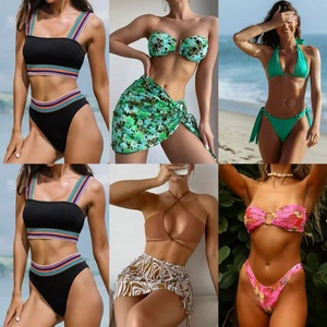 Nuevos productos de venta caliente traje de baño cubrir mujeres 2 piezas traje de baño completo hermoso Sexy bronceado a través de <span class=keywords><strong>Bikini</strong></span> traje de baño - Product Image 2