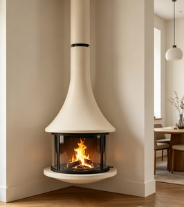 Cheminée suspendue décorative moderne en acier au carbone à 360 degrés pour usage en villa, fabriquée en Chine - Product Image 2