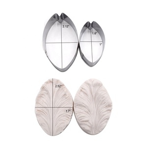 AK Gumpaste Tulip Veiner and Cutters Set Veining Mold Sugarpaste Flower <strong>Craft</strong> Making <strong>Tool</strong> A350&amp;VM093 Cake Decoration Silicone - Product Image 4