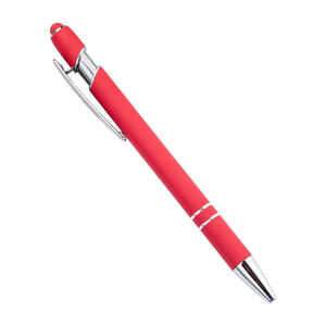 Soft Touch Silicon Surface Promotional Metal Ballpoint Pen Stylus Pens With Custom Logo - Product Image 6