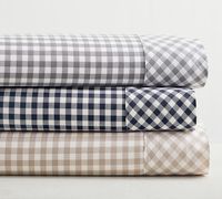 Juego de sábanas KOSMOS a rayas al por mayor, juego de sábanas de cama, juego de sábanas lisas dispersas sólidas, ropa de cama King de poliéster tejido, 4 Uds.