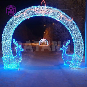 LED Christmas Arch Motif <b>Light</b> Outdoor Waterproof Archway Gate Decoration Tunnel Walk In Event Holiday Display - Product Image 5