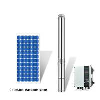 Pompe à eau submersible solaire AC/DC 1 pouce 1,5 CV 144 V 1100 W pour puits profond, forage, agriculture et irrigation
