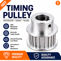 Poulie de distribution HTD 5M usinée CNC sur mesure avec alésage de précision et gorge pour équipement d'automatisation industrielle