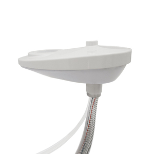 Ensemble de crachoir dentaire électrique en acier inoxydable avec robinet et bassin céramique rotatif - Product Image 4