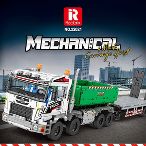 Camion grue à crochet 22021, blocs de construction éducatifs, modèle de voiture télécommandée électrique, jouet pour garçons, cadeau - Product Image 2