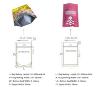 Sac d'emballage alimentaire laminé en plastique polyéthylène Machine de fabrication de sac pochette debout avec fermeture éclair