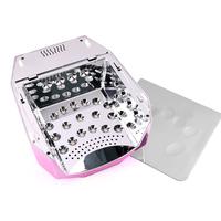 Lampe à ongles UV LED sans fil professionnelle 98W, sécheuse à ongles rechargeable avec minuterie LCD et double source lumineuse pour un séchage rapide des gels