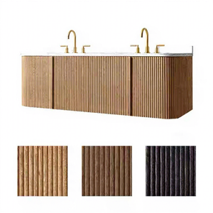 Meubles de salle de bain muraux au design simple et personnalisé, armoire de salle de bain avec miroir et lavabo - Product Image 1