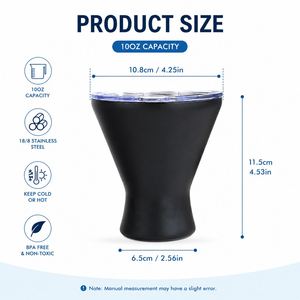 Verre à martini isotherme en acier inoxydable de 10 oz avec logo personnalisé pour piscine, plage, patio, fête - Product Image 2